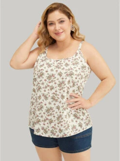 Ditsy Floral Adjustable Straps Scoop Neck Cami Top -Bloomchic Shop 266782996 qp b226e21d 1caa 437e 895d a8257e372607