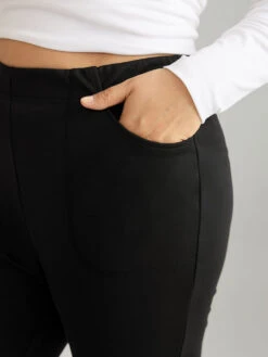 Moon & Star High Rise Elastic Waist Flare Leg Pants -Bloomchic Shop 266848538 fd