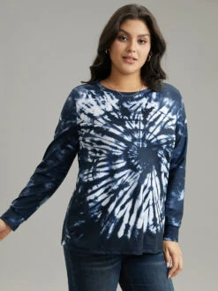 Tie Dye Long Sleeve Crew Neck Sweatshirt 13 Tie Dye Long Sleeve Crew Neck Sweatshirt -Bloomchic Shop 267979435 tp