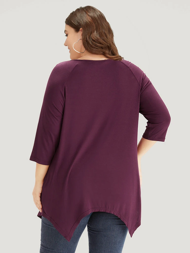 Supersoft Essentials Contrast Lace Asymmetrical Hem T-shirt 4 Supersoft Essentials Contrast Lace Asymmetrical Hem T-shirt - Image 2