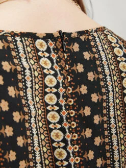 Bandana Print Surplice Neck Belted Ruffle Sleeve Jumpsuit -Bloomchic Shop 271264129 ve