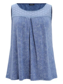 Solid Plicated Detail Crochet Lace Tank Top -Bloomchic Shop 273863800 pj 874ef1f4 0dee 42ba a3c8 9e2b857c213d