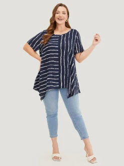 Striped Patchwork Hanky Hem Blouse 16 Striped Patchwork Hanky Hem Blouse -Bloomchic Shop 275285735 mt fd660078 7741 4be3 b074 dc7dd90b75d0