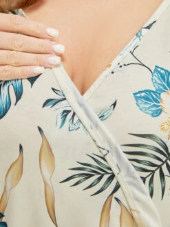 Floral Adjustable Straps Surplice Neck Cami Top -Bloomchic Shop 27592735 zx