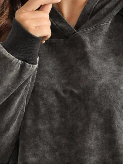 Contrast Patchwork Hooded Raglan Sleeve Sweatshirt -Bloomchic Shop 280926267 zh