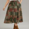 Ditsy Floral Colorblock Contrast Chiffon Skirt 2 Ditsy Floral Colorblock Contrast Chiffon Skirt -Bloomchic Shop 284284820 uq