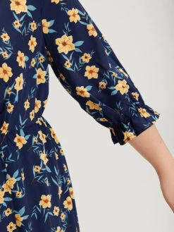 Floral Print Pocket V Neck Wrap Split Hem Jumpsuit -Bloomchic Shop 293771104 uk