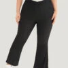 Plain Plisse Flare Leg Sweatpants 2 Plain Plisse Flare Leg Sweatpants -Bloomchic Shop 294121579 gm