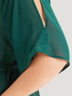 Solid Belted Pocket Cut Out Zipper Jumpsuit -Bloomchic Shop 295968205 lo