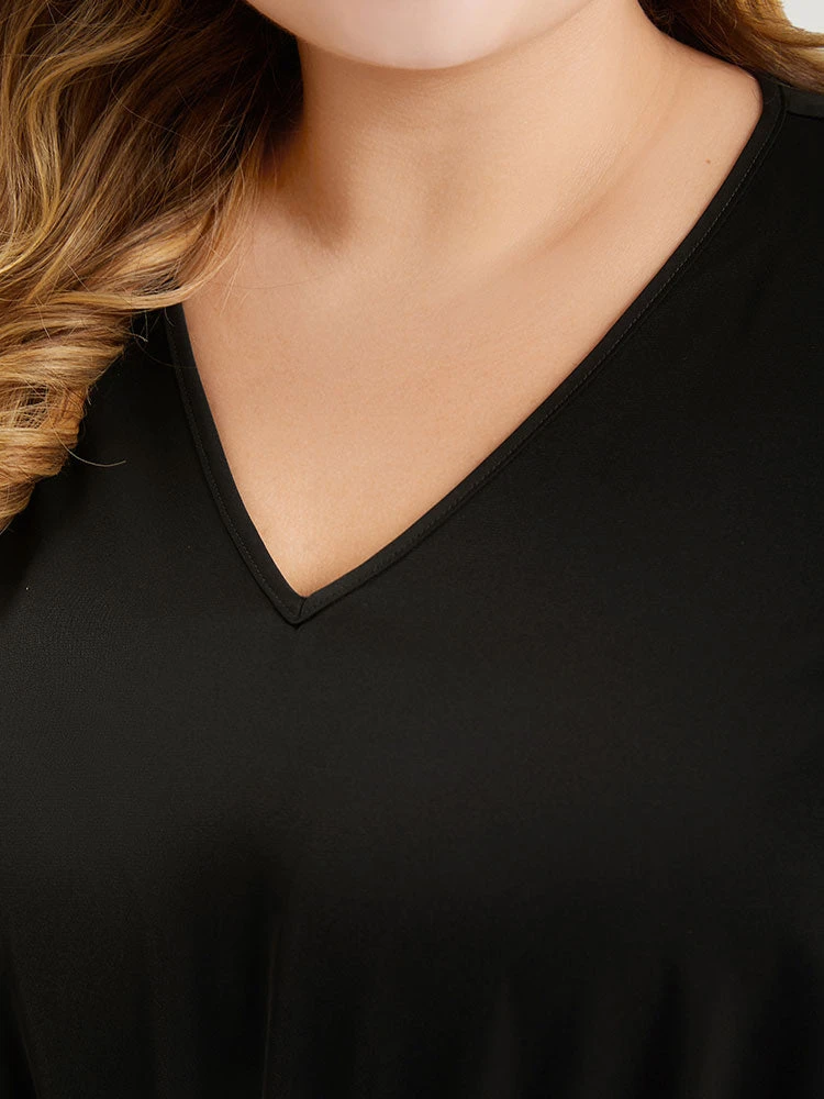 Polka Dot Patchwork Mesh Bell Sleeve Bodysuit 9 Polka Dot Patchwork Mesh Bell Sleeve Bodysuit - Image 7