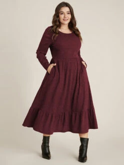 Solid Pocket Rib Knit Ruffle Hem Dress Without Belt 31 Solid Pocket Rib Knit Ruffle Hem Dress Without Belt -Bloomchic Shop 2 8b15deb2 8441 4a48 8b63 1488b93ca3e4
