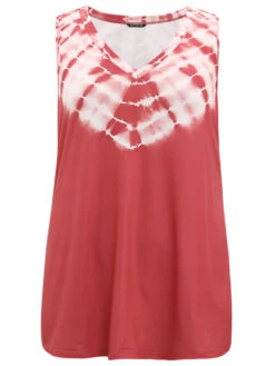 Tie Dye Contrast V Neck Tank Top 15 Tie Dye Contrast V Neck Tank Top -Bloomchic Shop 302466244 cb