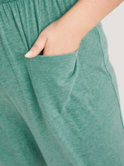 Plain Patched Pocket Zipper Drawstring Shoulder Jumpsuit -Bloomchic Shop 305604517 lq