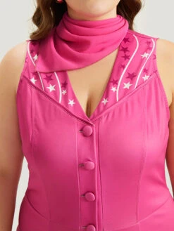 Halloween Star Button Up Bootcut Sleeveless Jumpsuit 16 Halloween Star Button Up Bootcut Sleeveless Jumpsuit -Bloomchic Shop 309457254 kv