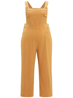 Solid Patched Pocket Overall Cami Jumpsuit -Bloomchic Shop 32297887 sg