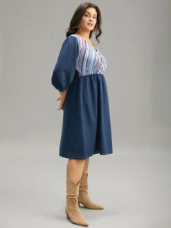 Boho Print Striped Patchwork Lantern Sleeve Dress 13 Boho Print Striped Patchwork Lantern Sleeve Dress -Bloomchic Shop 32855957 gz a5a965fb a18a 4f40 9b1f 2857ddd182a1