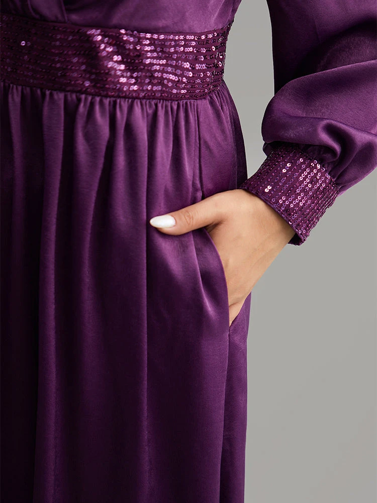 Plain Sequin Patchwork Texture Dress 8 Plain Sequin Patchwork Texture Dress - Image 7