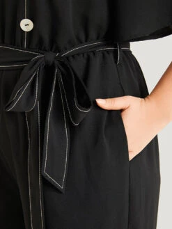 Contrast Stitch Pocket Button Detail Belted Zipper Jumpsuit -Bloomchic Shop 336644234 gl 02c27a4c 8910 4cd0 9b0e b60d331f4426