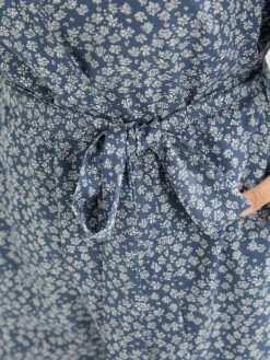 Ditsy Floral Ruffle Wrap Pocket Belted Romper -Bloomchic Shop 338213654 gn 94c62acc d1be 44bf a2b6 5be8f0a685c5