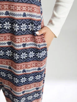 Snowflake Graphic Pocket Overall Cami Jumpsuit -Bloomchic Shop 338251149 om