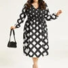 Geometric Print Belted Lantern Sleeve Dress 1 Geometric Print Belted Lantern Sleeve Dress -Bloomchic Shop 338880170 kh bc7de2b2 58ed 4de2 9b0a 37e91597de2f