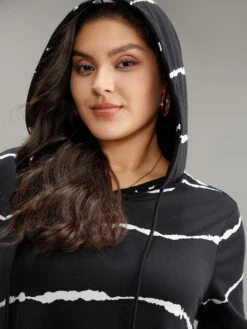 Striped Pocket Hooded Drawstring Sweatshirt 17 Striped Pocket Hooded Drawstring Sweatshirt -Bloomchic Shop 341768964 tq