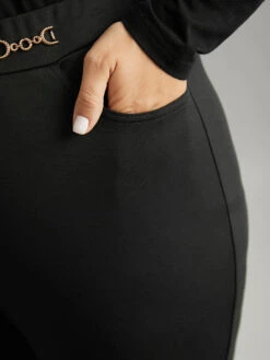 Plain Buckle Detail Slant Pocket Pants 15 Plain Buckle Detail Slant Pocket Pants -Bloomchic Shop 344985354 je