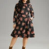 Floral Elastic Waist Hooded Drawstring Pocket Dress -Bloomchic Shop 3452085 il
