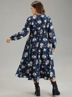 Floral Print Twist Front Pocket Midi Dress 11 Floral Print Twist Front Pocket Midi Dress -Bloomchic Shop 349566233 tt