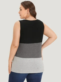 Leopard Contrast Patched Pocket Tank Top -Bloomchic Shop 350343596 zm