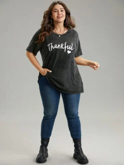 Vintage Letter Print Round Neck Raglan Sleeve T-shirt 11 Vintage Letter Print Round Neck Raglan Sleeve T-shirt -Bloomchic Shop 350606338 tz