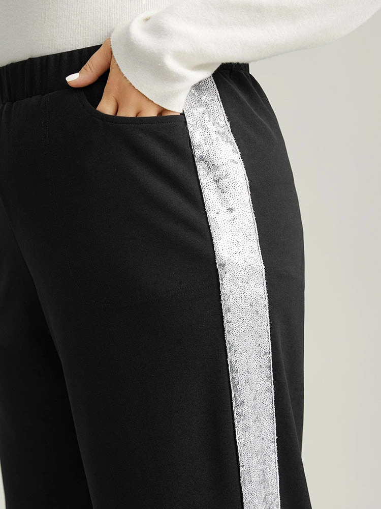 Sequin Patchwork Pocket Wide Leg Pants 7 Sequin Patchwork Pocket Wide Leg Pants - Image 5