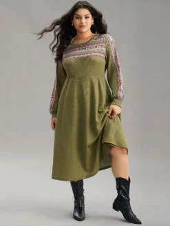 Boho Print Striped Patchwork Waffle Knit Dress 15 Boho Print Striped Patchwork Waffle Knit Dress -Bloomchic Shop 354480413 jk a386cd1b f070 4b1a 9fe0 cc220d8c78de