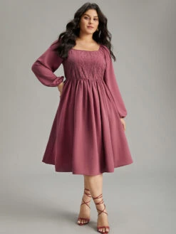 Crochet Lace Square Neck Elastic Cuffs Dress 10 Crochet Lace Square Neck Elastic Cuffs Dress -Bloomchic Shop 355125531 gu 285b30fb c147 40f2 88ac b65bea588abf