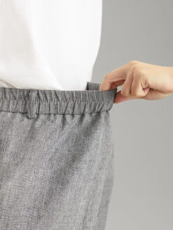 Heather Flap Detail Elastic Waist Wide Leg Pants -Bloomchic Shop 359182647 vn