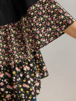 Ditsy Floral Patchwork Tiered Flutter Sleeve Blouse -Bloomchic Shop 364713962 uc 326da096 b7f2 4ed3 ad02 162f90d5a794