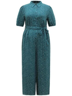 Polka Dot Belted Puff Sleeve Shirt Collar Jumpsuit 17 Polka Dot Belted Puff Sleeve Shirt Collar Jumpsuit -Bloomchic Shop 378894220 jp d4fb9883 963d 4f70 8d81 557fee0201d9