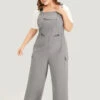 Solid Flap Pocket Drawstring Side Overall Jumpsuit 2 Solid Flap Pocket Drawstring Side Overall Jumpsuit -Bloomchic Shop 388732144 jv d4b9e5c9 b497 4758 b54c 2311ecdd1c63