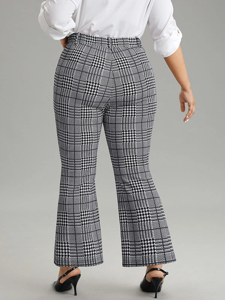 Houndstooth Pocket Flare Leg Zipper Fly Pants 5 Houndstooth Pocket Flare Leg Zipper Fly Pants - Image 3