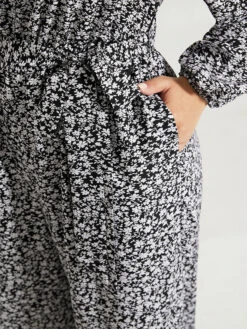 Ditsy Floral Off Shoulder Pocket Belted Jumpsuit -Bloomchic Shop 398619680 tf