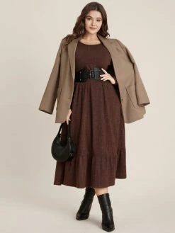 Solid Pocket Rib Knit Ruffle Hem Dress Without Belt 25 Solid Pocket Rib Knit Ruffle Hem Dress Without Belt -Bloomchic Shop 3 cb6a36e9 8aba 4396 b017 73f31c4406f2