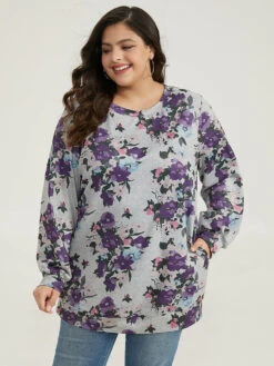 Floral Print Pocket Sweatshirt 16 Floral Print Pocket Sweatshirt -Bloomchic Shop 400856998 bp