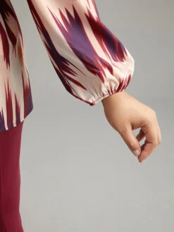 Tie Dye Print Ties Square Neck Blouse 18 Tie Dye Print Ties Square Neck Blouse -Bloomchic Shop 40115621 qt