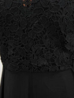 Lace Patchwork Scalloped Trim Plicated Detail Pocket Cami Jumpsuit -Bloomchic Shop 403766487 ej