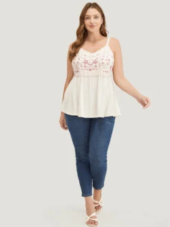 Floral Embroidered Ruffle Hem Cami Top -Bloomchic Shop 406359569 zh 80d57382 efcc 4361 bbdf 3072297dec5a