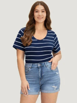 Striped Contrast Patchwork Crew Neck Bodysuit 23 Striped Contrast Patchwork Crew Neck Bodysuit -Bloomchic Shop 406925998 jb 49bfdcc0 063a 4222 aff7 66b6ec56b0f7