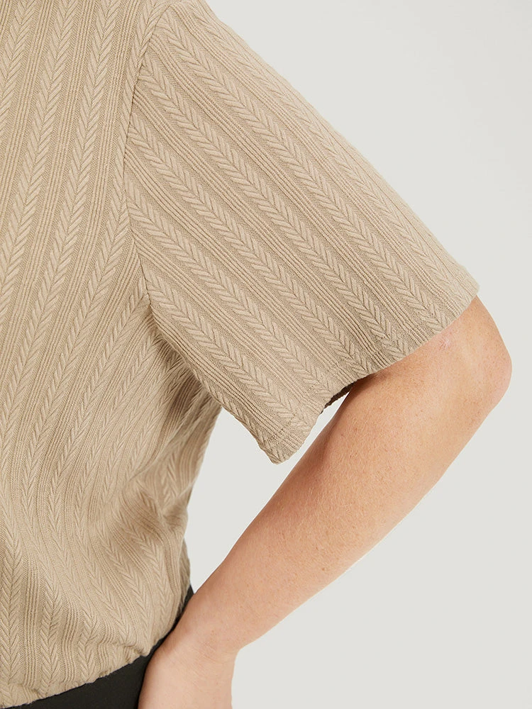 Plain Textured Colorblock Contrast Patchwork Bodysuit 7 Plain Textured Colorblock Contrast Patchwork Bodysuit - Image 5