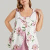 Floral Split Front Button Detail 2-In-1 Tank Top 2 Floral Split Front Button Detail 2-In-1 Tank Top -Bloomchic Shop 409975626 zz