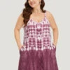 Tie Dye Pocket Adjustable Straps Cami Jumpsuit -Bloomchic Shop 412110057 os