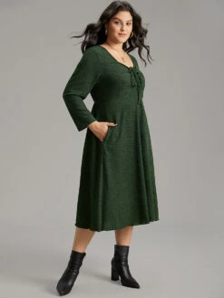 Square Neck Solid Drawstring Rib Knit Dress -Bloomchic Shop 417365441 mn fffb453a c654 46d6 84d7 f22f42277df2